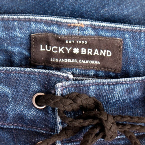 Lucky Brand Lace Up Bridgette Capri Flare Sz 6 - Picture 5 of 9